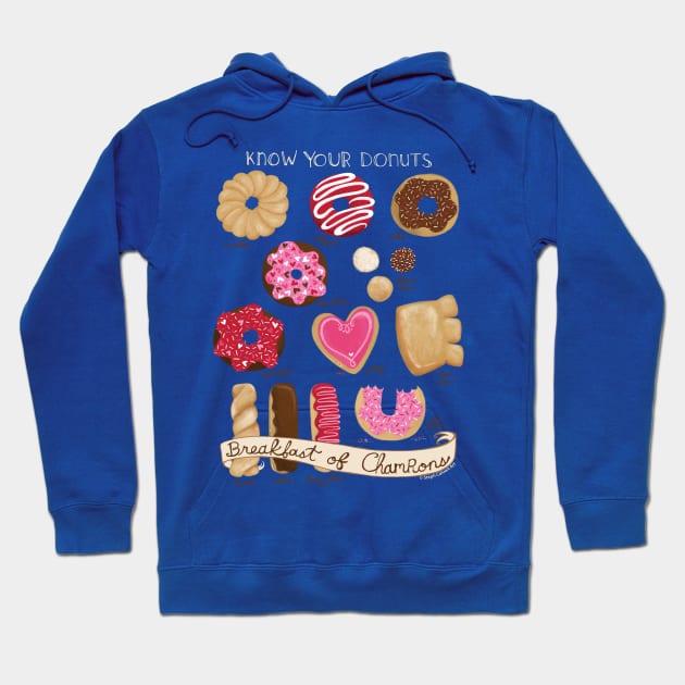 Breakfast of Champions cute donut gifts Hoodie by Steph Calvert Art